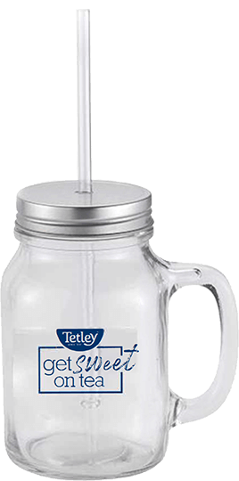 image of Tetley “Get Sweet on Tea” Glass Mason Jar