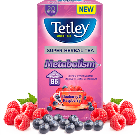 Tetley USA | Blueberry & Raspberry with Vitamin B6 | FAST 1